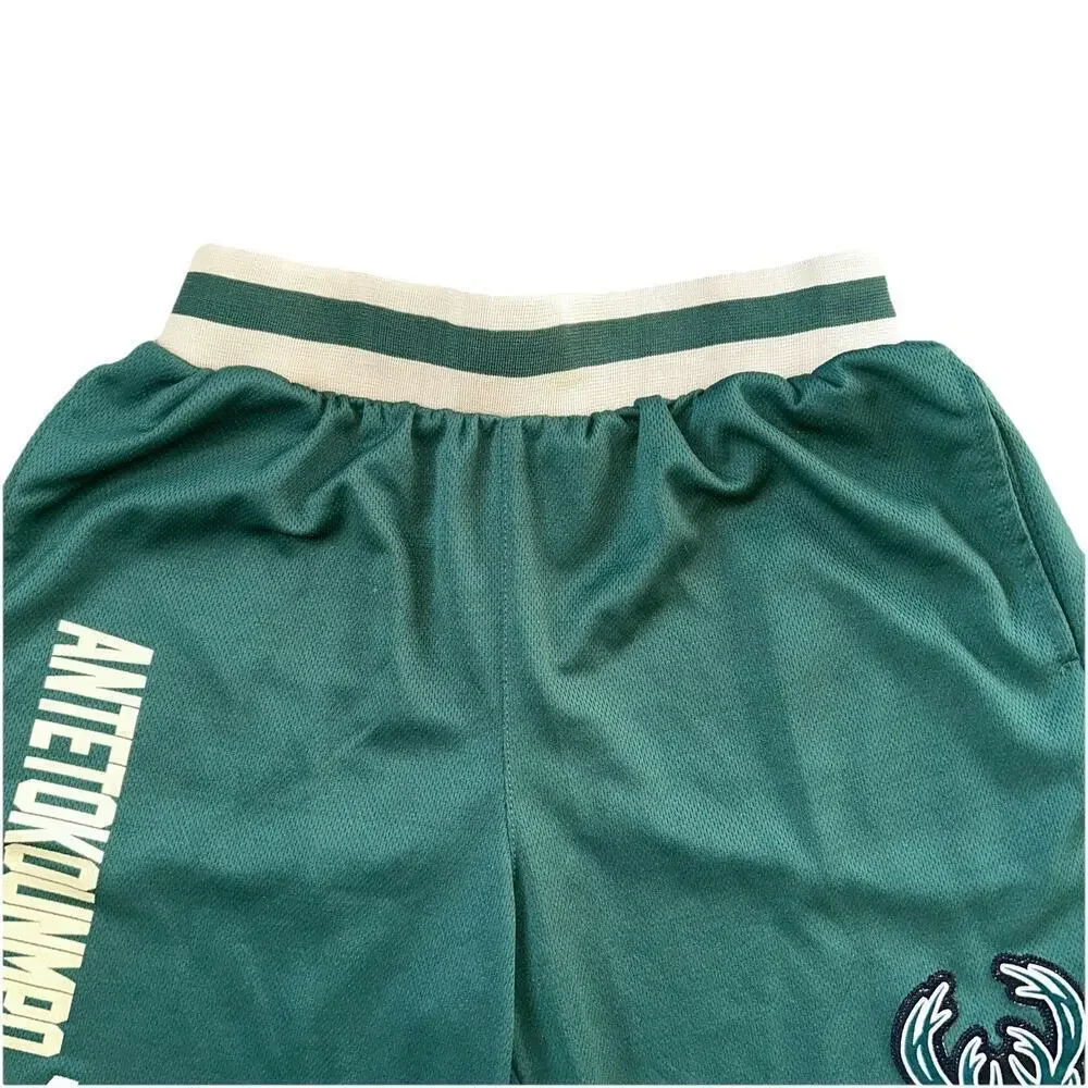 NBA Milwaukee Bucks Ultra Game Shorts #34 Antetokounmpo Men's Size Small Green
